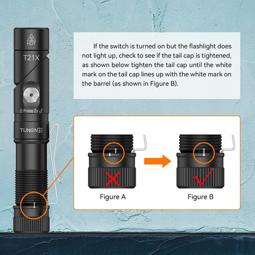 TUNENGE T21X 1400 Lumen Small LED Flashlight Rechargeable, Super Bright 90 Degree EDC AA Pocket Flashlight with Magnet, Adjustable Headlamp, Mini Tactical Light & Clip for Camping Running Hiking