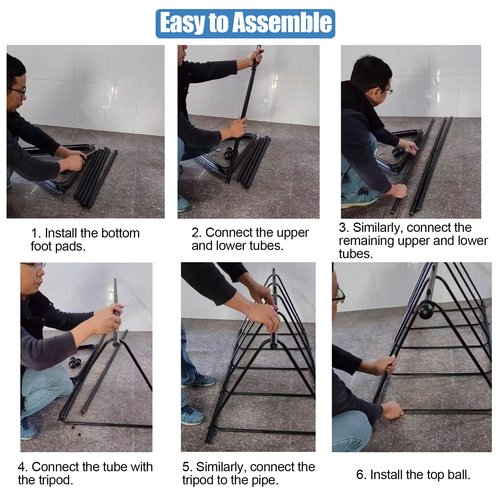 5 Tier Balance Trainer Stand, Floor Standing Exercise Ball Holder, Sturdy Half Ball Rack for Home Gym Studios