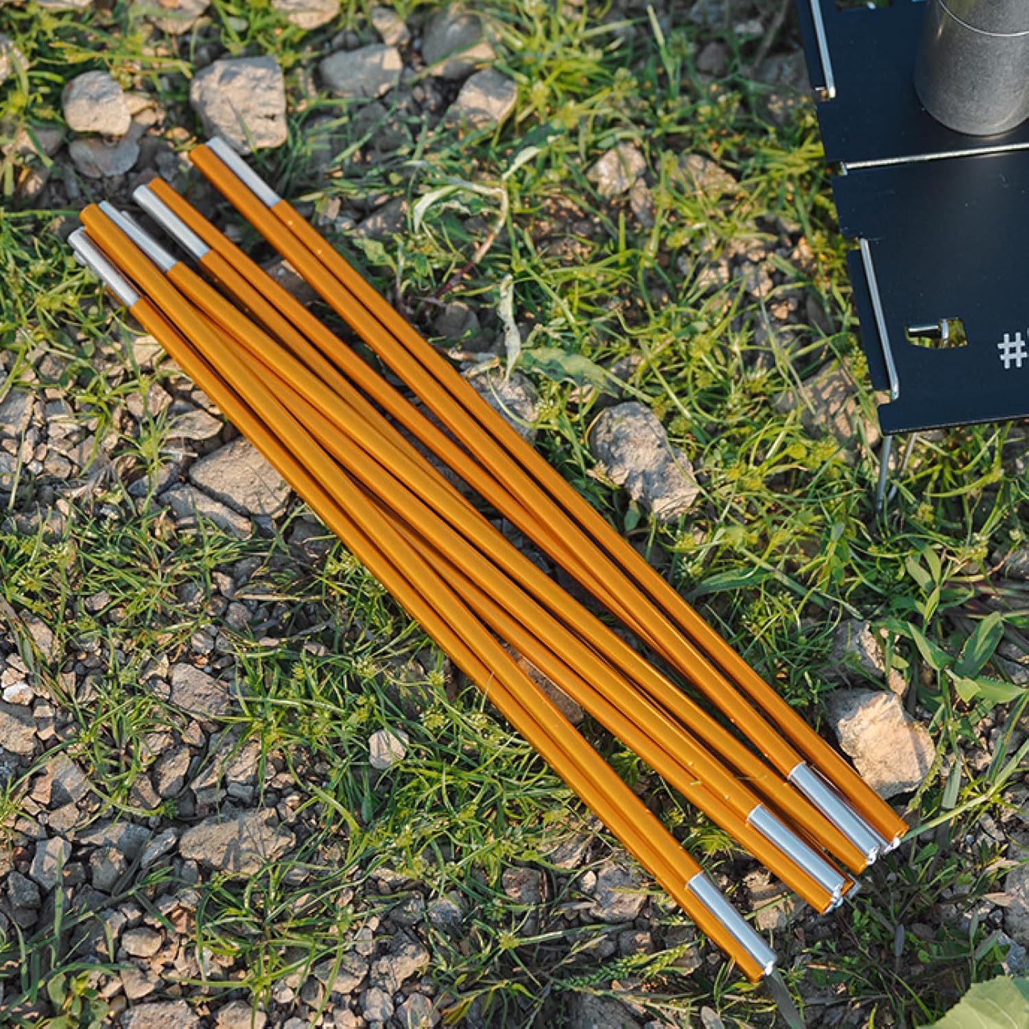 TRIWONDER Tent Poles Replacement Aluminum Camping Rod Accessories Pre-Assembled Tent Pole Repair Kit, 2 Pcs