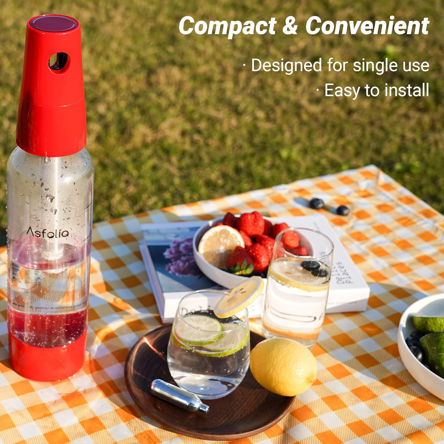 Skiennix 8g CO2 Cartridges - 50-Pack Soda Chargers for Sparkling Water Makers | Seltzer & Soda Use