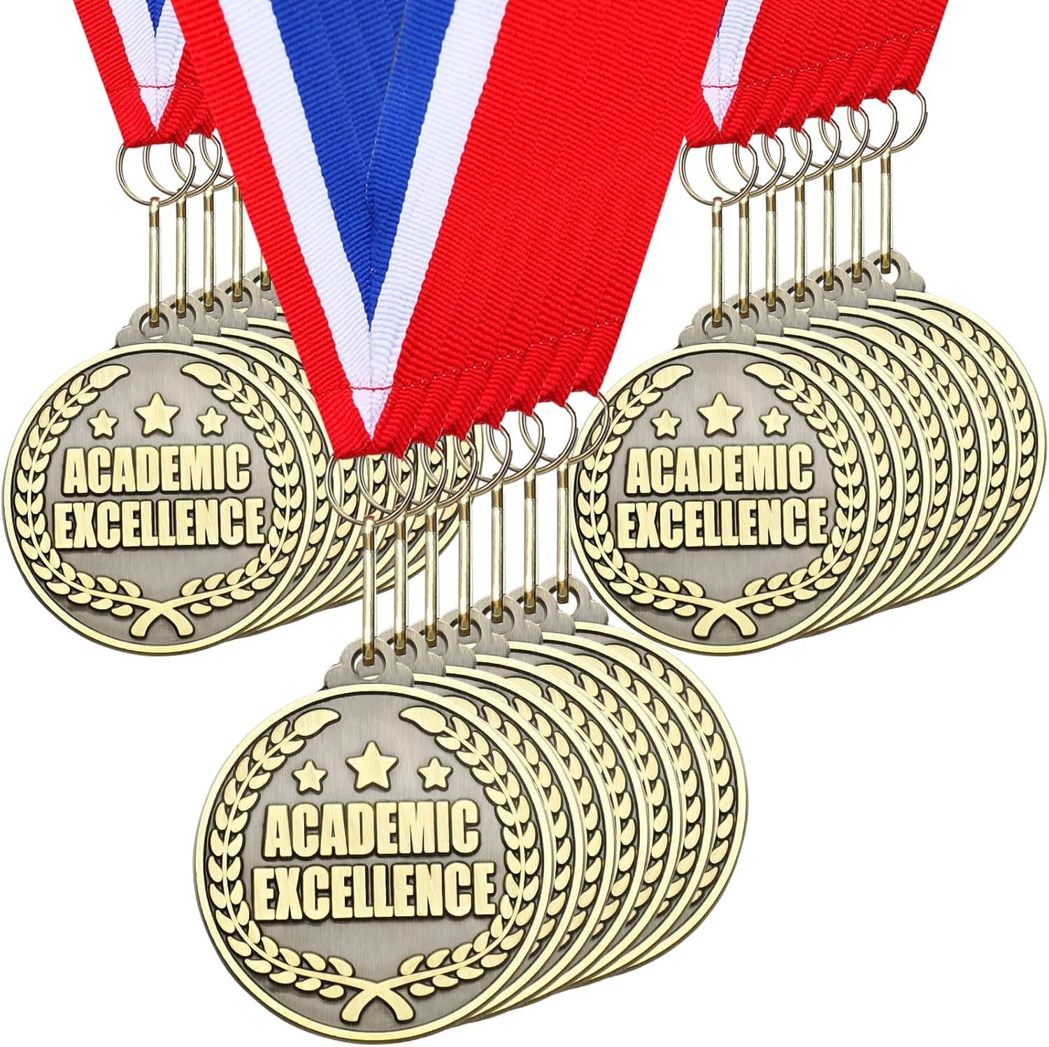 Quelay 30 Pcs Gold Medals - 2'' Award Trophies for Adults | Perfect for Competitions & Graduation Parties