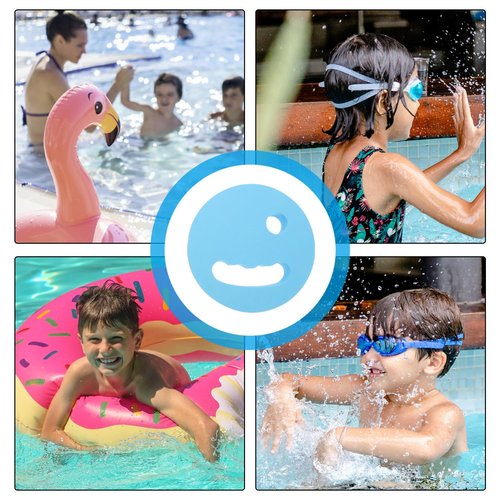 POPETPOP Water Exercise Discs: EVA Foam Swim Weights - Hand Held Swim Disc for Pool, 1 Pair, 18.00X18.00X2.80CM, Sky-blue
