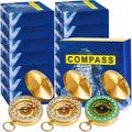 Dunzy Glow in The Dark Camping Survival Compass - Metal Pocket Tool for Hiking & Navigation