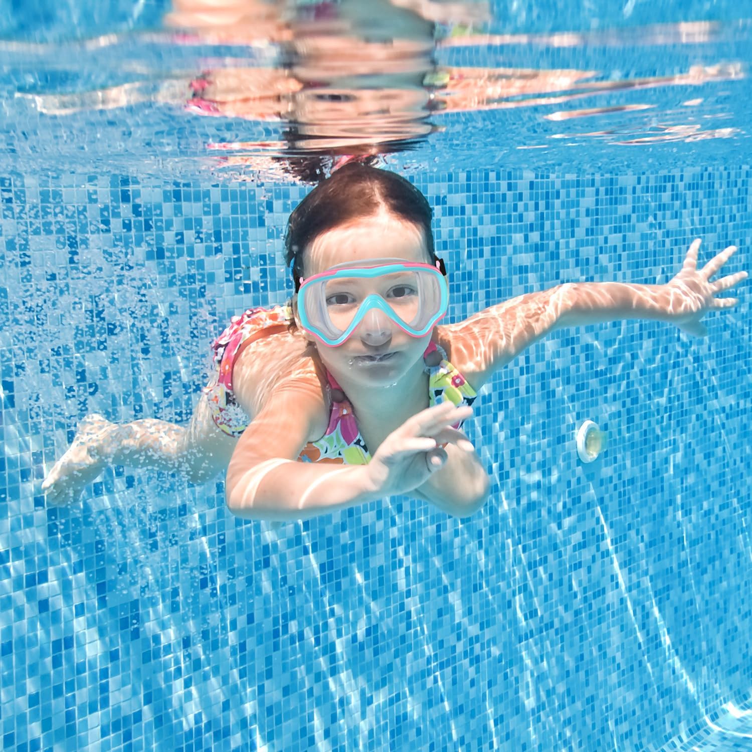 Skiennix Swim Goggles for Kids 6-14 | No Tangle Strap & Nose Cover for Youth Diving