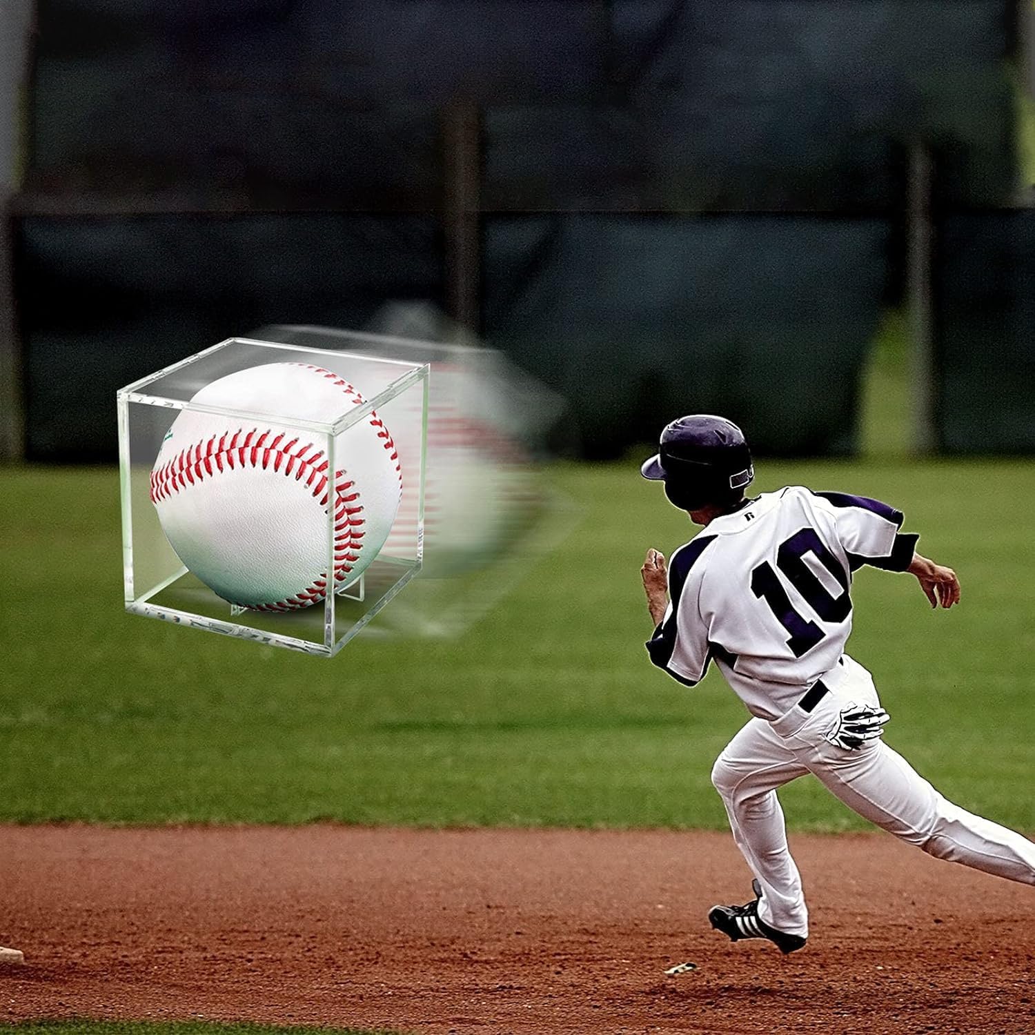 Skiennix Baseball Display Case - UV Protected Acrylic Holder for Official Size Baseballs | 12 Pack