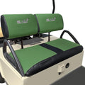 WEIMELL Golf Cart Seat Covers Fit Club Car DS Pre-2000 Front Seat Covers for Regular Cushions Breathable Thicken Mesh with Vinyl Leather No Nail Gun Easy to Install Black & Green