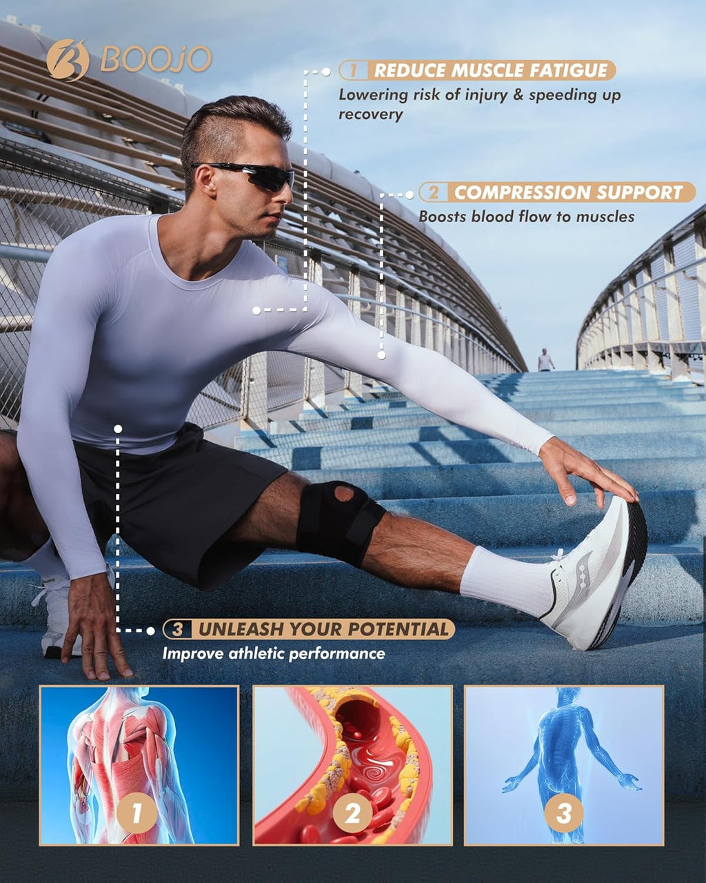 Skiennix Long Sleeve Compression Shirts - 5 Pack Black Quick-Dry Base Layer for Athletic Gym Wear