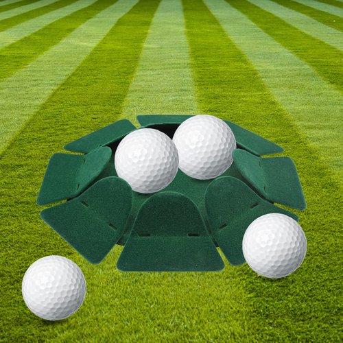 Coufce Green Golf Putting Cup, All-Direction Practice Hole, Flocked Surface for Indoor & Outdoor (3Pcs)