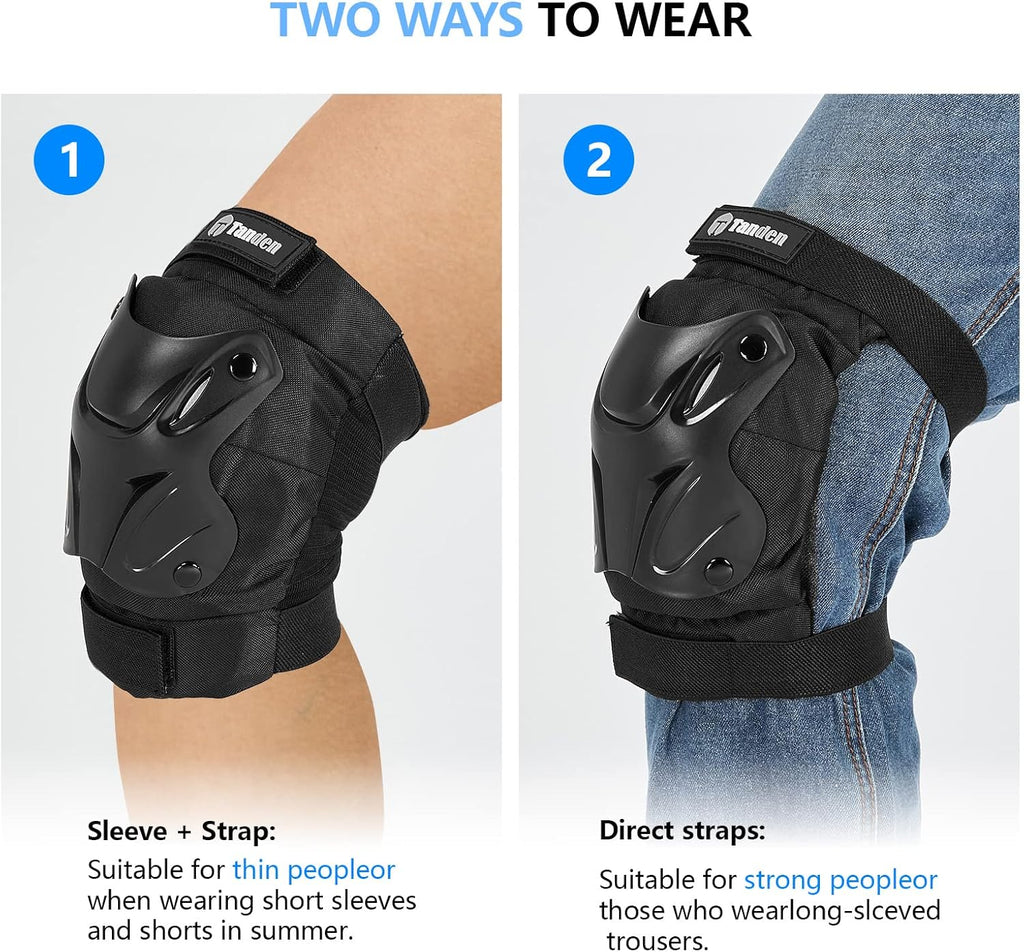 Tanden Protective Gear Set - Knee & Elbow Pads with Wrist Guards for Roller Skating | Adult Size