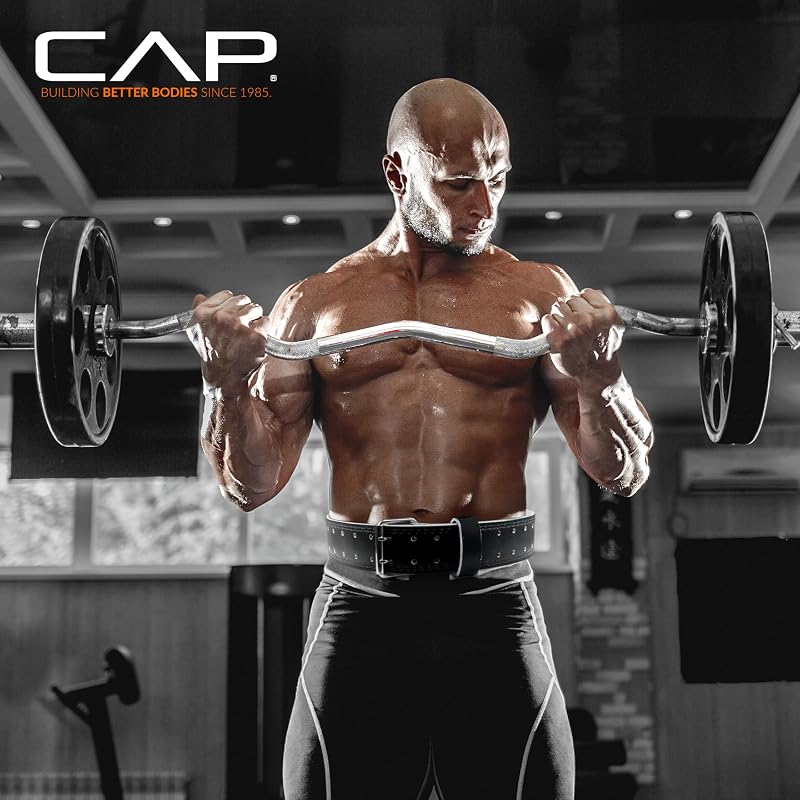 CAP Barbell Premium Leather Weightlifting Belt M/L – Heavy-Duty 4" Belt for Squats & Deadlifts