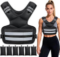 Skiennix Adjustable Weighted Vest - Versatile 4-32lb Options with Storage Pocket & Reflective Stripes for Workouts