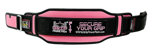 Grip Power Pads Women's Weight Lifting Belt Gym, Fitness, Bodybuilding Squats, Lunges, Deadlift, Powerlifting Weightlifting Pink, Purple (Pink, Medium)