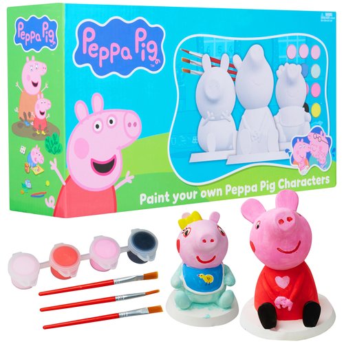 Get Trend Peppa Pig Paint Your Own Figurines Kit, Plaster Painting Set for Kids, Arts and Crafts for Girls, DIY Craft Kit, Gifts for Girls (Multi Peppa Pig)