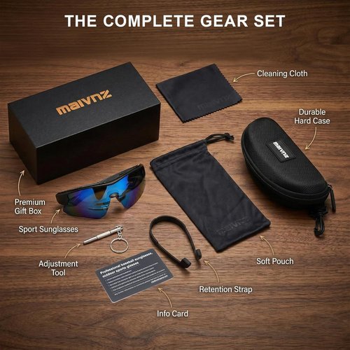 Maivnz Youth Baseball Sunglasses - Kids Sports Glasses for Ages 6-12 | Helmet Compatible for Softball & Cycling