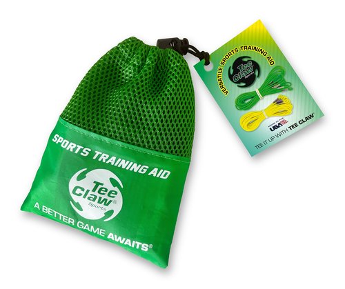 Tee Claw - Pack of 10 Lanyards for Golfing Practice - Multipurpose Training Aid, Baseball, Softball and Golf, Great Compliment to Be Used with The Outdoors and Indoors- 5 Green + 5 Yellow