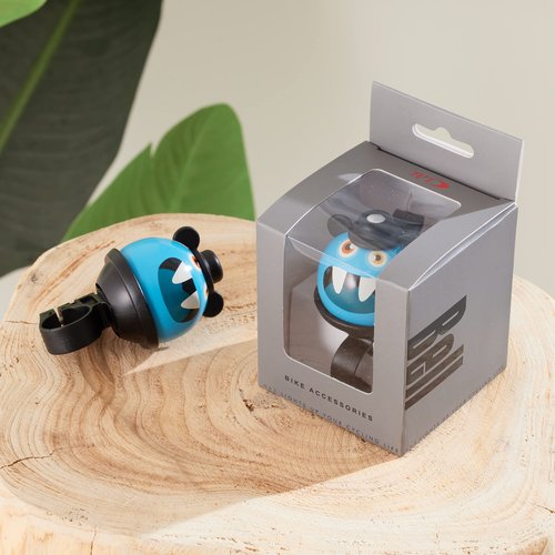N+1 Kids Bike Bell- 360° Rotatable Cartoon Cycling Bell for Girls and Boys with Loud, Clear Ring (Blue)
