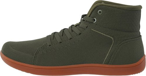 WHITIN Men's High Top Wide Barefoot Shoes Width Toe Box Zero Drop Sole Minimalist Sneakers Size 12 12W Tennis Gym Walking Lightweight Minimal Green 46