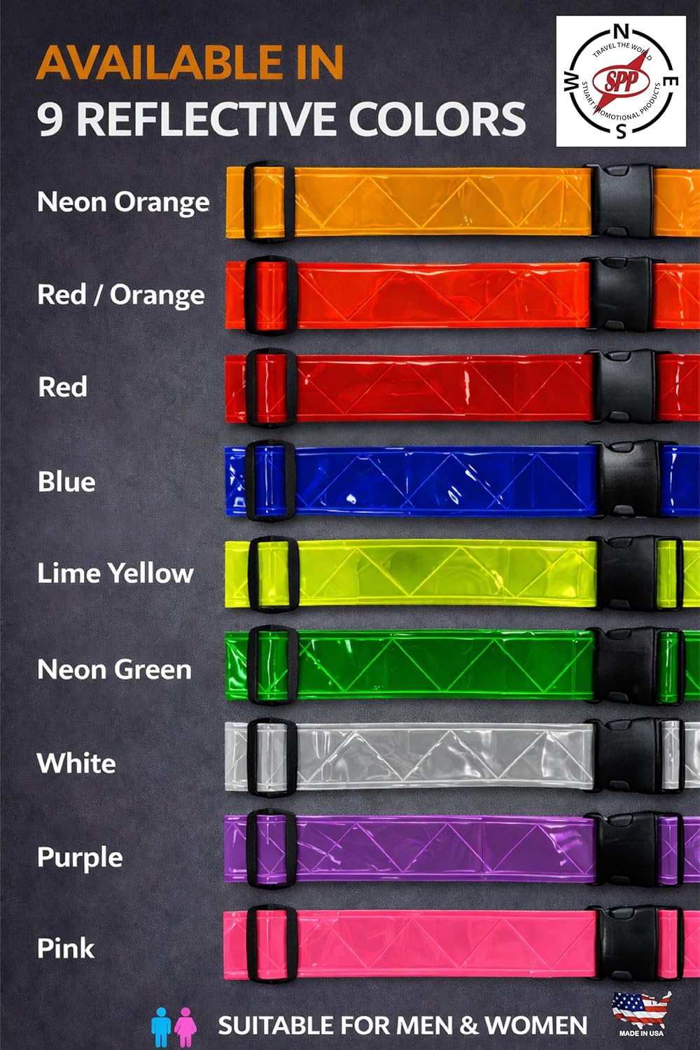 Reflective Running Belt - High Visibility Safety Gear | Adjustable for Running, Walking & Cycling