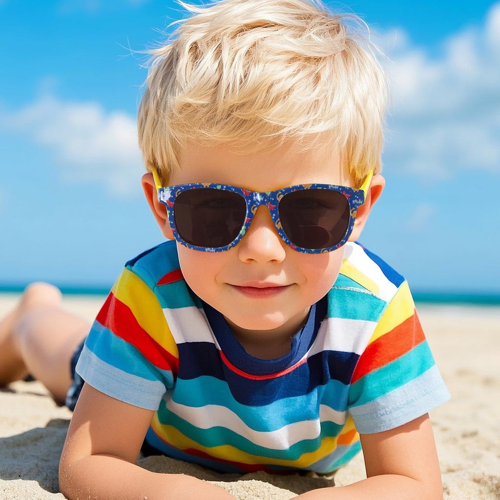 obmwang 3 Pack Kids Sunglasses Stylish Cute Dinosaur Glasses for Toddler Girls Boys Outdoor Beach Eyewear