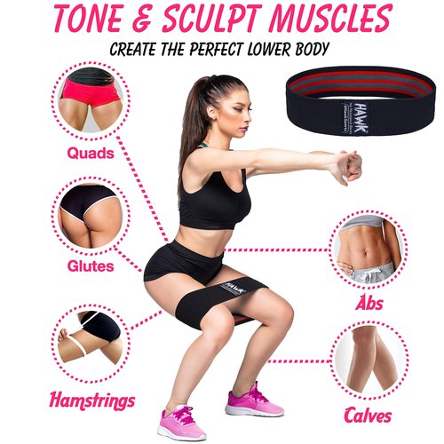 Hawk Sports Arm Blaster and Resistance Bands for Women & Men Bundle