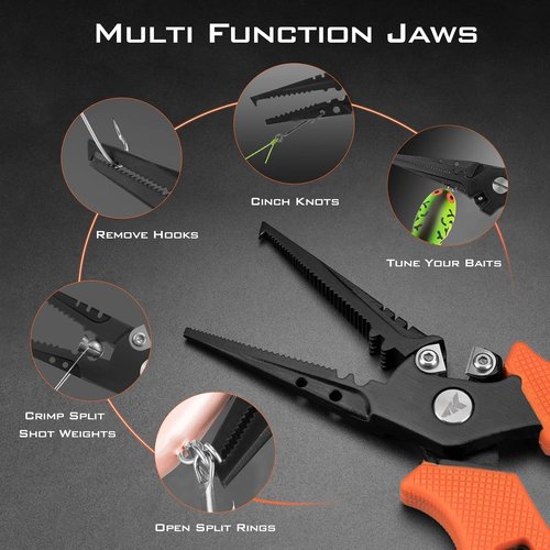 KastKing Cutthroat Fishing Tool Set - 7.5-Inch Braid Scissors & Pliers | Saltwater Resistant Gear