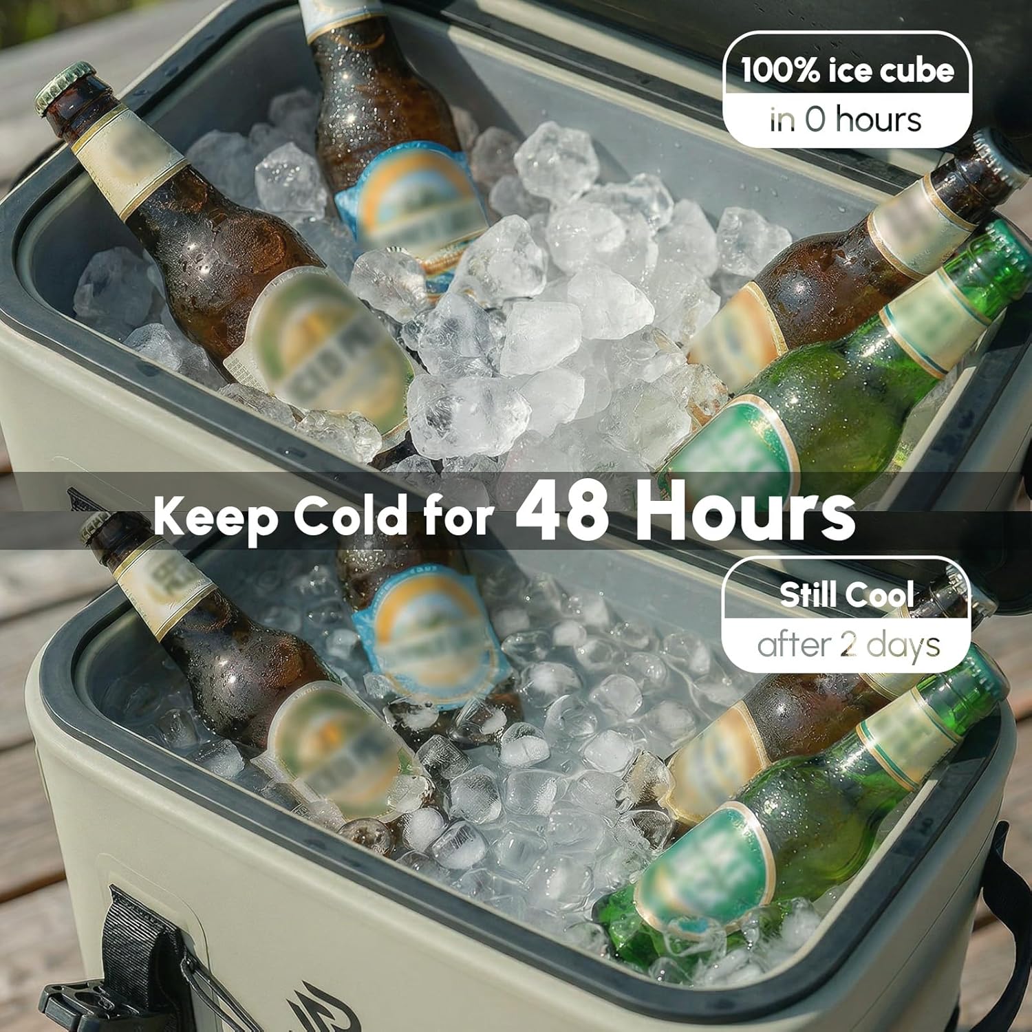 Zipperless Magnetic Cooler Backpack by [Brand Name] - 24 Can Insulated Soft Cooler | Leakproof & Durable for Kayaking, Camping, and Boating