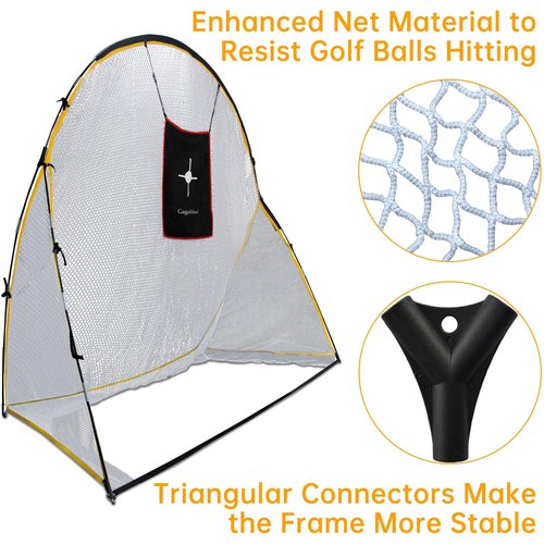 Gagalileo Golf Net: 10x7ft Practice Driving with Barrier Tur Mat Target for Backyard Home Adults Beginners