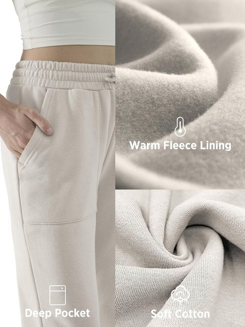 DITOK 3 Pack Sweatpants for Women Fleece Lined High Waisted Joggers with Pockets Baggy Comfy Lounge Pants