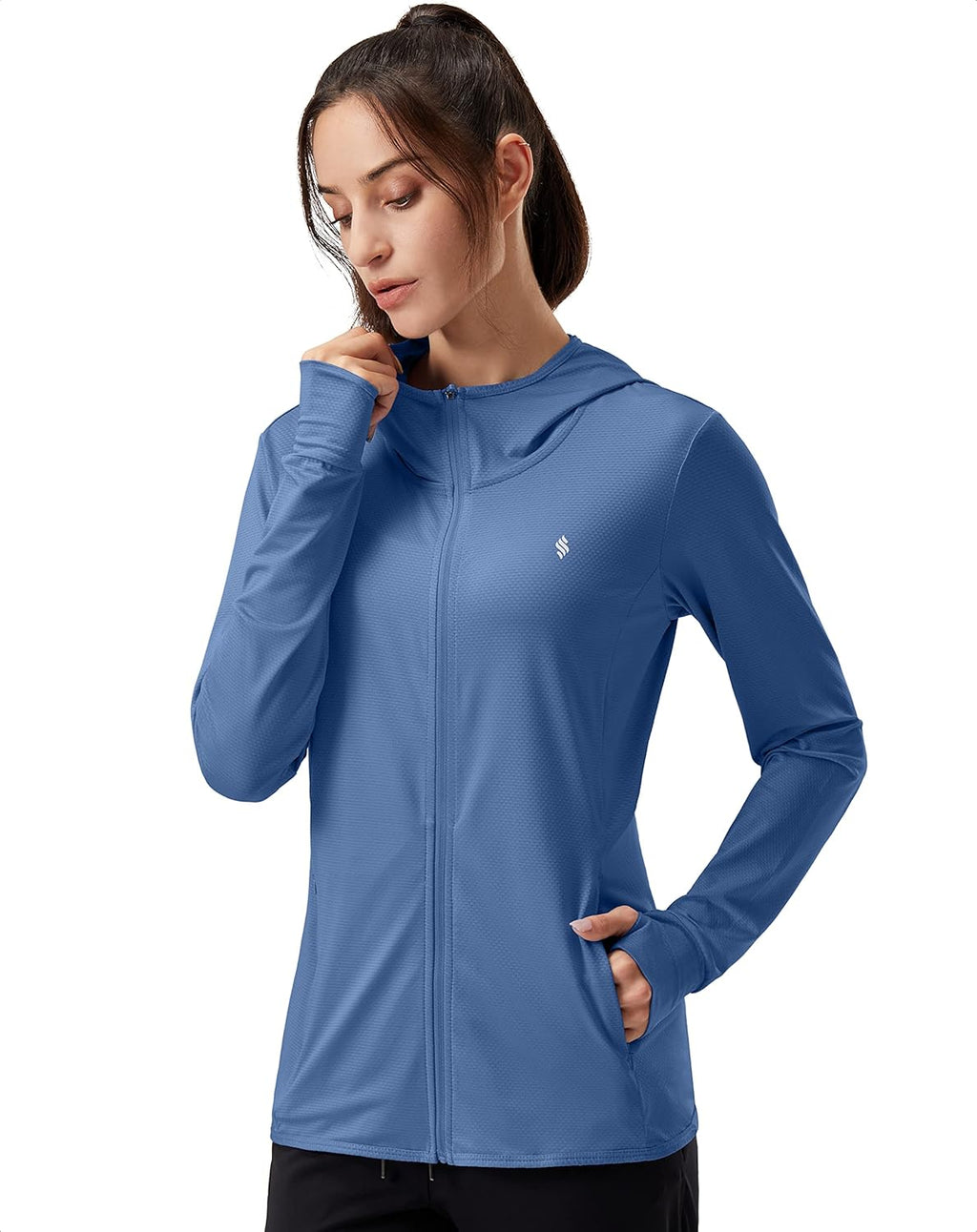 Soothfeel Women's Sun Protection Hoodie Jacket - Lightweight UPF 50+ Long Sleeve Hiking Shirt