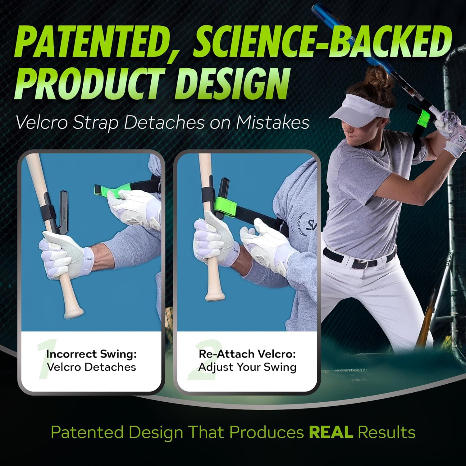 SWINGRAIL Baseball Hitting Trainer - Improve Bat Speed & Swing Mechanics | Ideal for Ages 9+