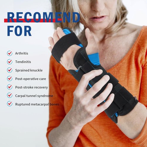 FEATOL Resting Hand Splint - Night Immobilizer for Pain Relief & Support | Left Small for Carpal Tunnel & Arthritis