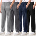 4 Pack Boys Lightweight Sweatpants, Tricot Sweat Pants for Boys Athletic Open Bottom Pants with Pockets & Drawstring Black, Navy, Dark Gray, Gray Set A L
