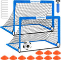 Skiennix Kids Soccer Goals - Portable 4' x 3' Training Equipment Set | Pop-Up Net with Soccer Ball