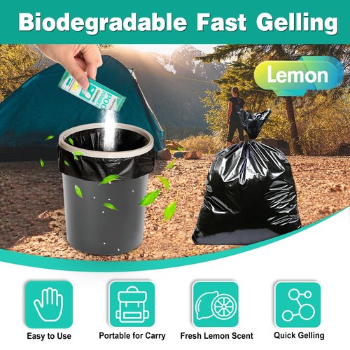 CRAZYTHUR Portable Toilet Gel, Poo Powder for Portable Toilet, Poo Powder for Portable Toilets, Camping Toilets Gel, Pee Powders for Outdoor Camping and Hiking