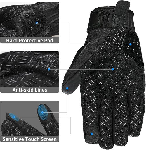 ILM Motorcycle Racing Gloves - Alloy Steel Touchscreen Design for Enhanced Grip | Durable & Stylish
