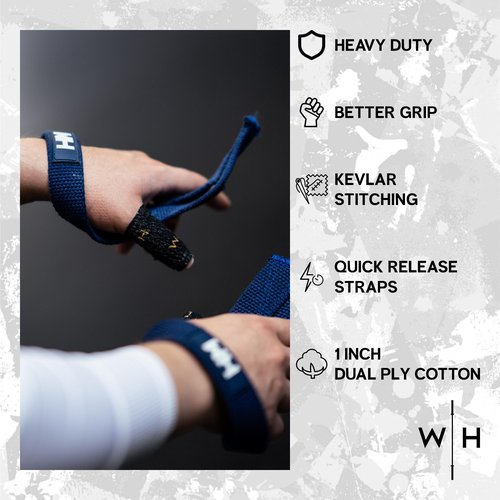 Weightlifting House Lifting Wrist Straps - Hand Wraps for Olympic Lifting, Snatch, Pulls, and Deadlift Straps - Grip Strength Trainer, Weight lifting, Wrist Wraps, Exercise Bands