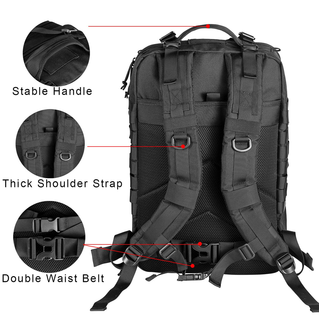 Himal Military Tactical Backpack - Large Army 3 Day Assault Pack Molle Bag Rucksack,40L