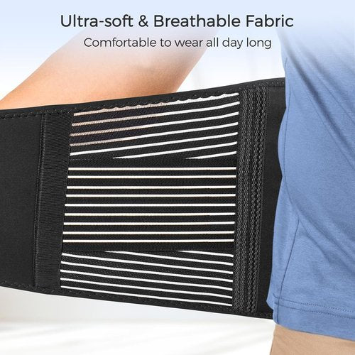 FREETOO Back Brace - Breathable Lower Back Pain Relief Support Belt for Men/Women | Anti-Skid Design, Medium Size