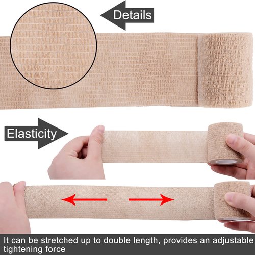 BQTQ 84 Rolls Self Adhesive Bandage 2 Inch x 5 Yards Self Adherent Tape Breathable Athletic Stretch Bandages Selfstick Bandage Wrap for Athletic Sports Wrist Ankle (Rich Color)