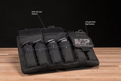 Smith & Wesson M&P Pro Tac Padded Single Handgun Case with Ballistic Fabric Construction and External Pockets for Shooting, Range, Storage and Transport,Black
