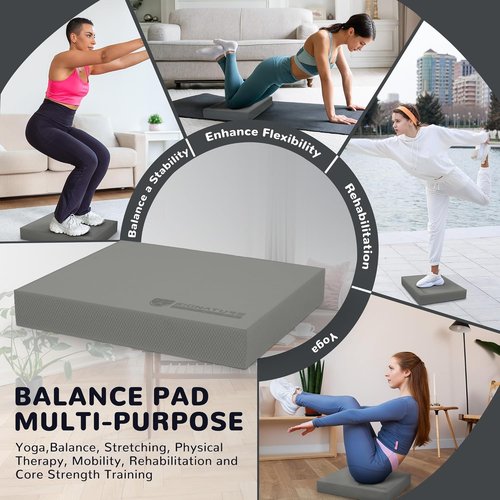 Fitvids Balance Pad - Nonslip Foam Stability Trainer for Core Strength | Ideal for Home Workouts