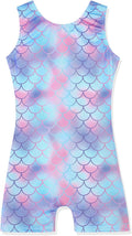 Skiennix Leotards for Girls | Shiny Mermaid Unicorn Design | Toddler Gymnastics & Dance Wear