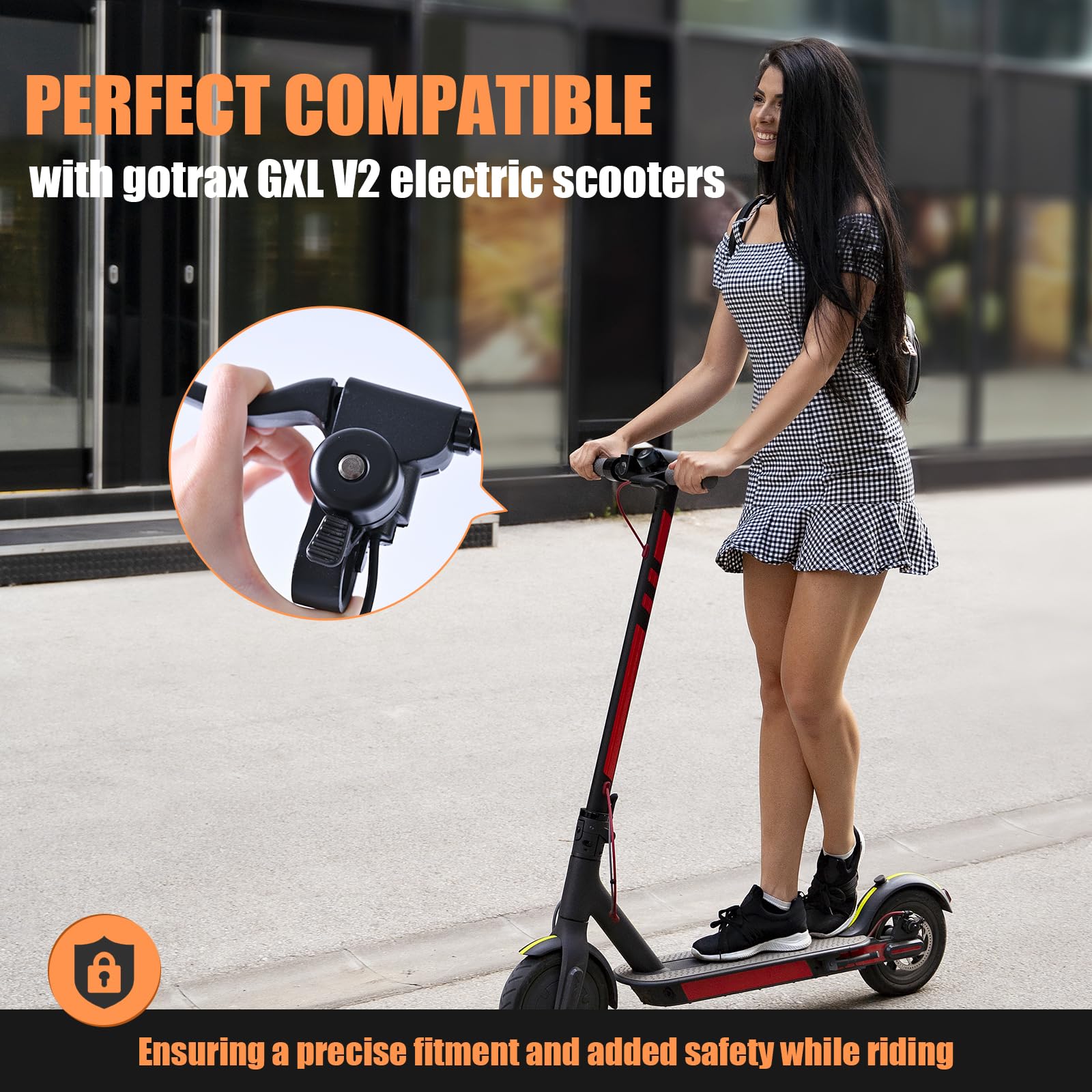 Yungeln Scooter Brake Handle Lever & Brake Cable Compatible with GOTRAX GXL V2 Electric Scooter Part Replacement Accessories