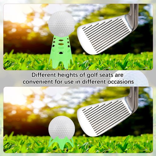 TIXIPEM Golf Simulator Tees [12PCS] - Plastic Golf Tees Use for Home & Outdoor & Indoor Driving Range & Winter Turf - [Green - 1.77 in]