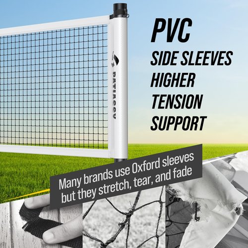 Patiassy Badminton Set for Backyard, Outdoor Badminton Net with Anti-Sag Design, 4 Professional Badminton Rackets, 4 Shuttlecocks and Carry Bag for Lawn or Beach