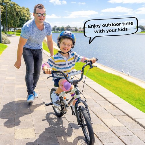 BOSONER Kids Protective Gear Set - Knee Pads, Elbow Pads & Wrist Guards for Ages 3-15 | Ideal for Roller Skating, Cycling & More