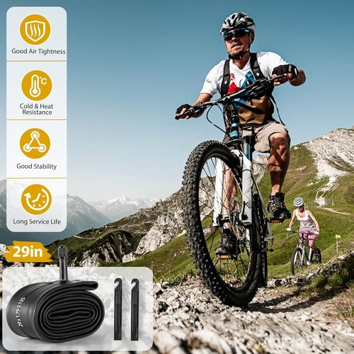 29 Inch Bike Tube by [Brand Name] - Durable Butyl Rubber with AV32mm Schrader Valve | Fits 29 x 1.75-2.125 Tires