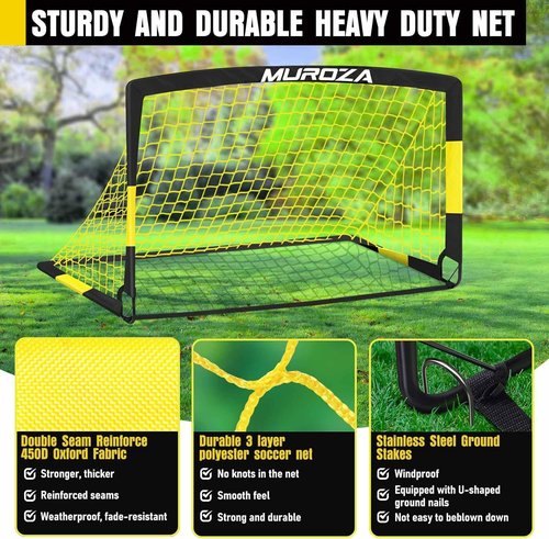 Agility Ladder Training Set by [Brand Name] - 20ft Speed Ladder with Cones, Hurdles & Jump Rope | Includes 2 Pop Up Soccer Goals & Ball for Backyard Sports