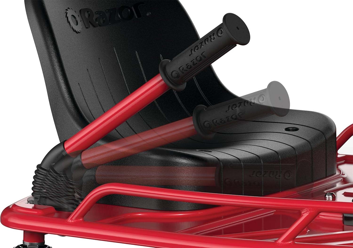 Razor Crazy Cart - 24V Electric Drifting Go Kart - Variable Speed Up to 12 MPH, Black/Red