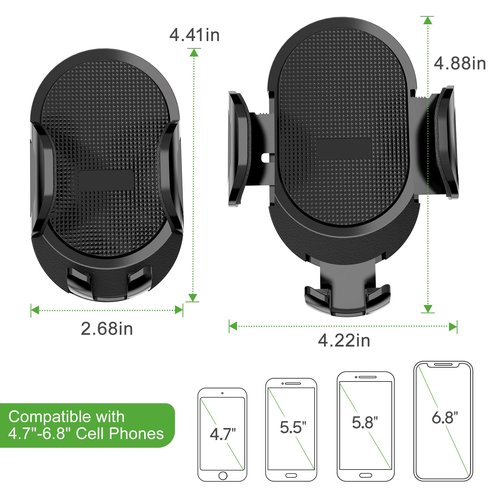 10L0L Golf Cart Phone Holder iPhone Caddy Mount Fits Yamaha EZGO TXT RXV Club Car w/ 0.75"-1.25" Square Tube Stand Bracket
